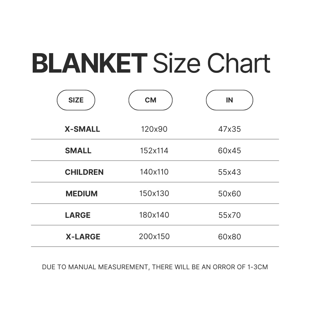 Blanket Size Chart - Subtronics Store