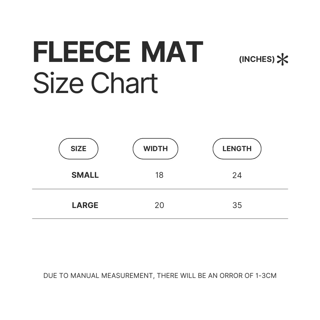 Fleece Mat Size Chart - Subtronics Store